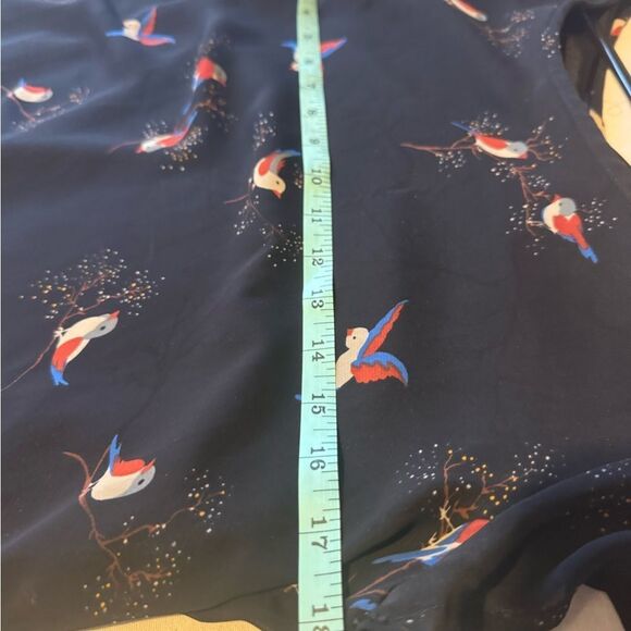 Whisper Med sheer Bird Print Women's blouse Top tunic‎  for office Whispers - Picture 6 of 7